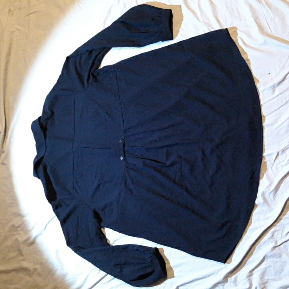 Textured Button Down W/Roll Tab Sleeve - image 7